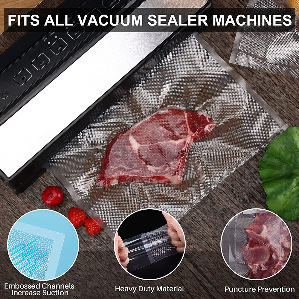 100/1000 Quart Vacuum Sealer Bags 8x12 7x10 Embossed Food Saver Storage Package