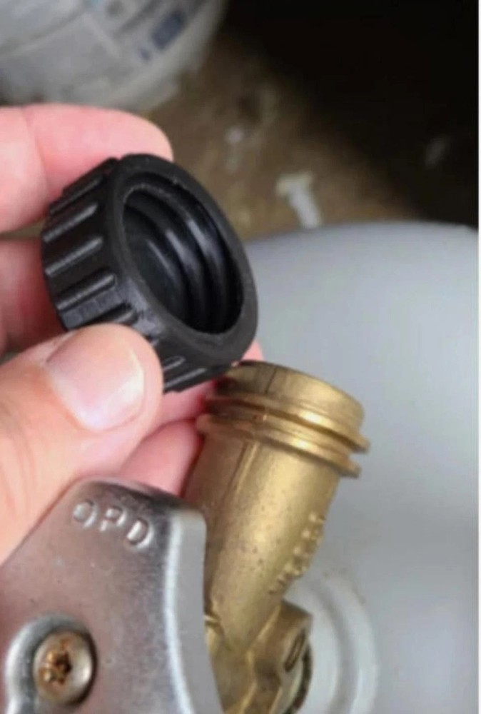 6 Pack Propane Tank Thread Cap Covers Dust Dirt Protector Black