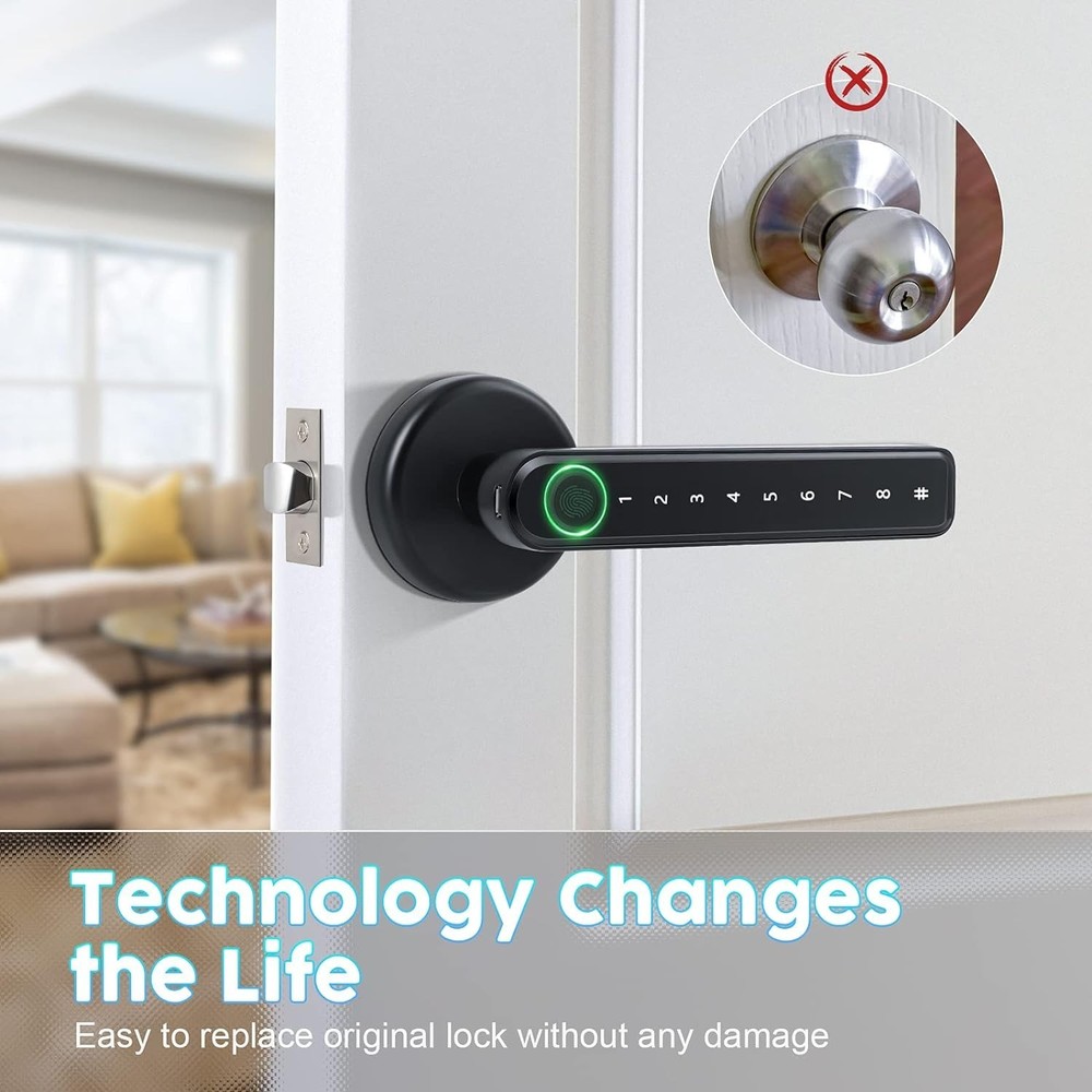 Convenient 3-in-1 Fingerprint Door Lock - Keyless Entry