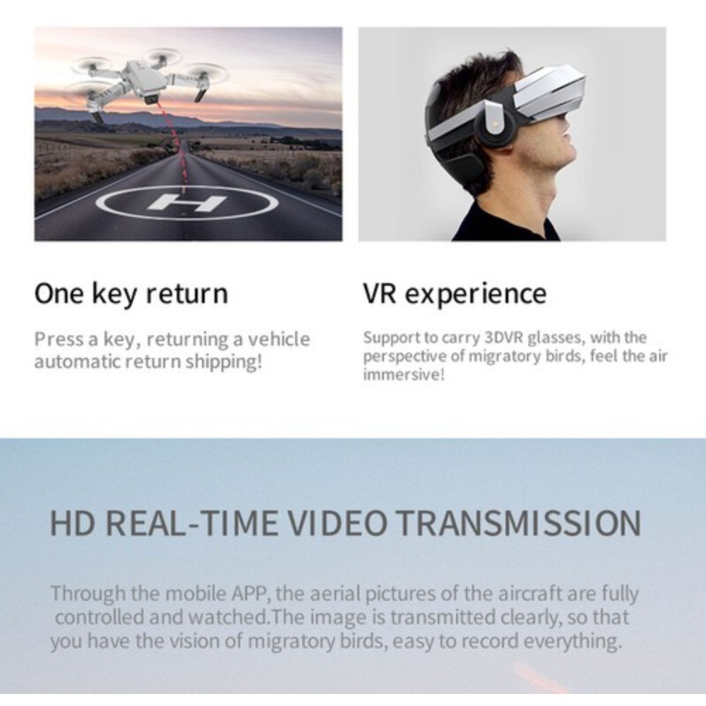 Black 4-Sided Sensor Drone – Obstacle Avoidance with 2 Rechargeable Batteries