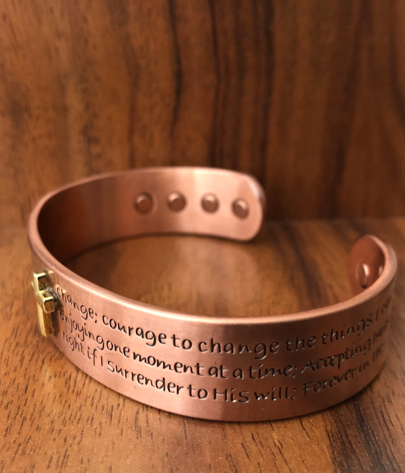 Cross Prayers Pure Copper Magnetic Bracelet Energy Cuff