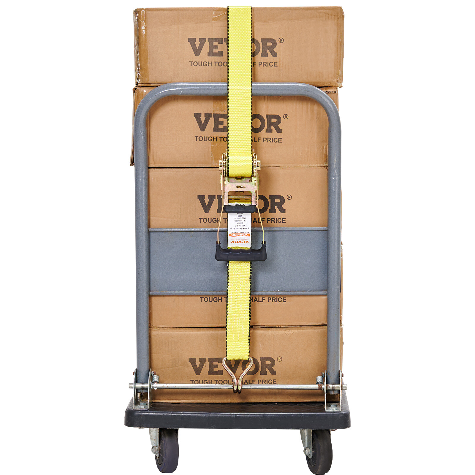 VEVOR 4 Pack Ratchet Tie Down Straps 5000 lbs 2" x 15' Heavy Duty Double J Hook