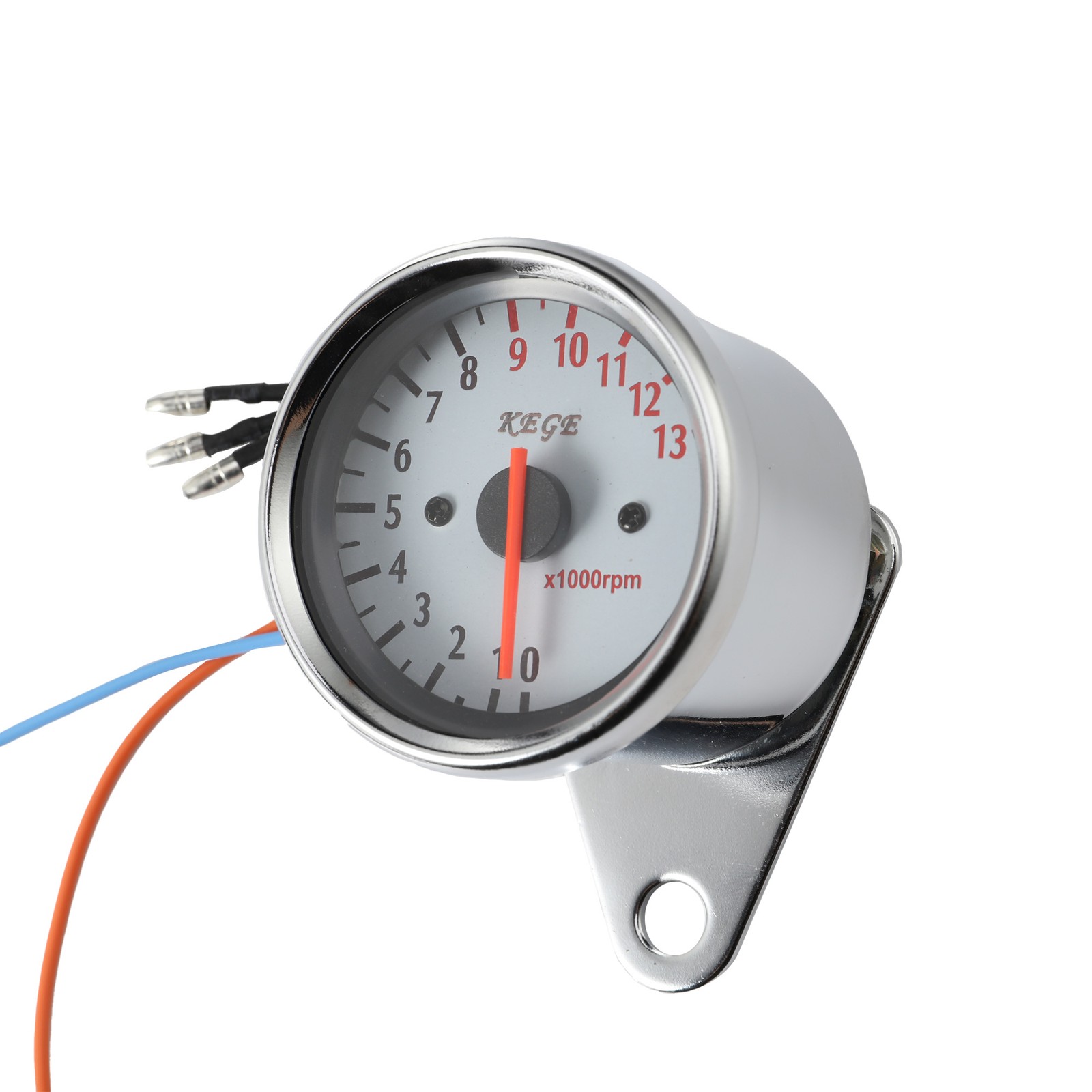 Universal Fit Motorcycle Tachometer with Clear LED Backlit Display