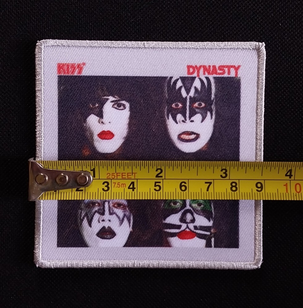Licensed ~ DYNASTY Faces ~ KISS ~ Printed Iron On Band Battle Jacket PATCH
