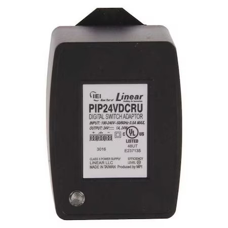 Linear Pip24vdc Plug-In Charger, Input Voltage 120Vac