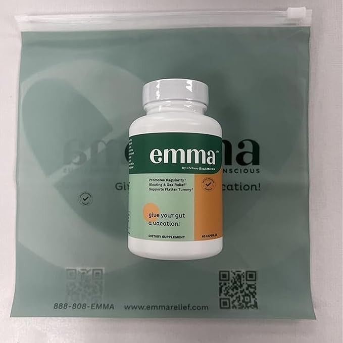 3 Pack Emma Relief Supplement Keto for Gut Bloating - 60 Capsules