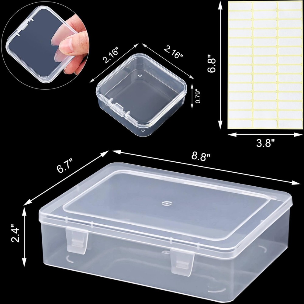 Clear Bead Storage Box, 30 Compartments, Craft Organizer, Bracelets