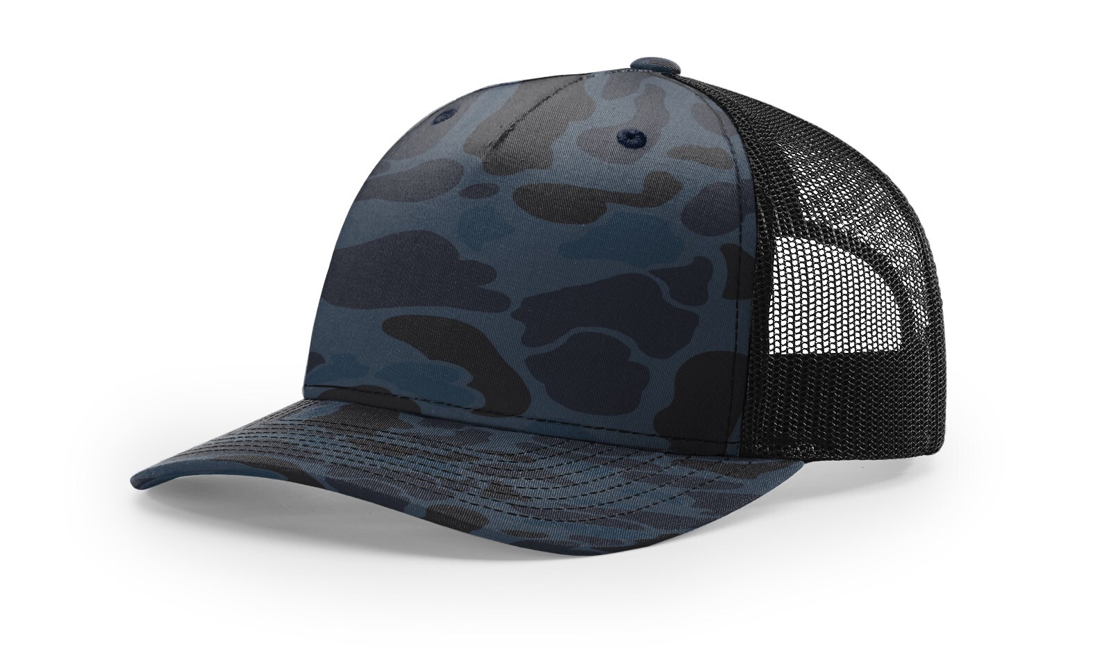 Richardson 112FP 5 Panel Trucker Cap Adjustable Duck Camo Hat