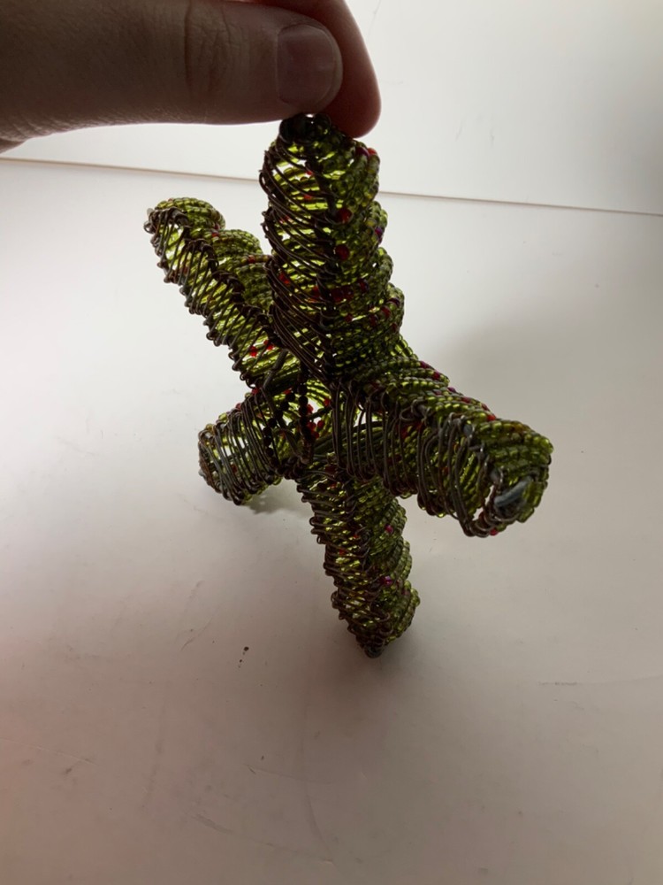 Grass Roots Beadwork Beaded Green Starfish 5 in.