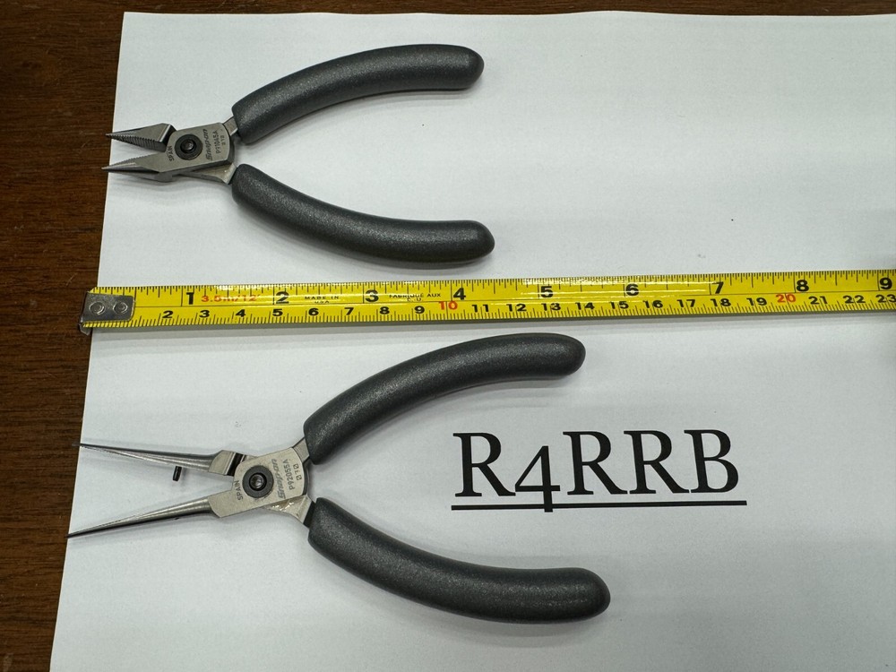 Snap-on Tools DARK TITANIUM SOFT GRIP Needle & Snipe Nose Precision Pliers Set