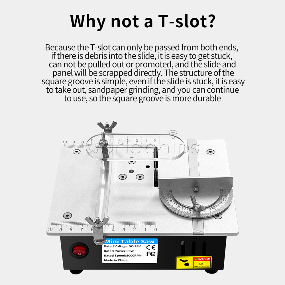 DC24V Woodworking Table Saw Electric Multi-Function Precision Cutting Machine