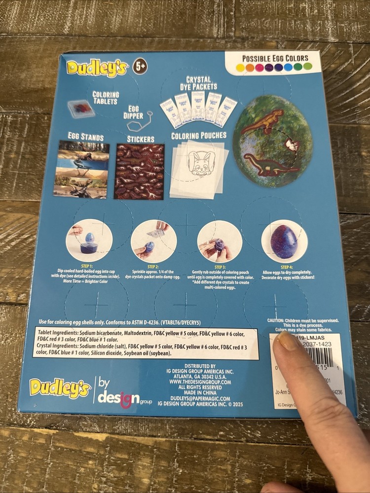 Dudley Dinosaur Easter Egg Activity Kit