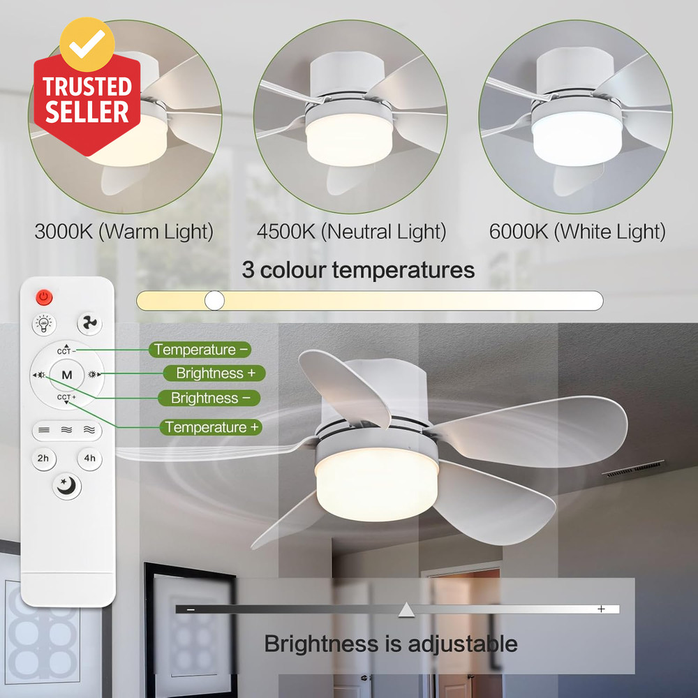 Socket Breeze Socket Fan Light with Remote Control, Portable Small Ceiling Fans