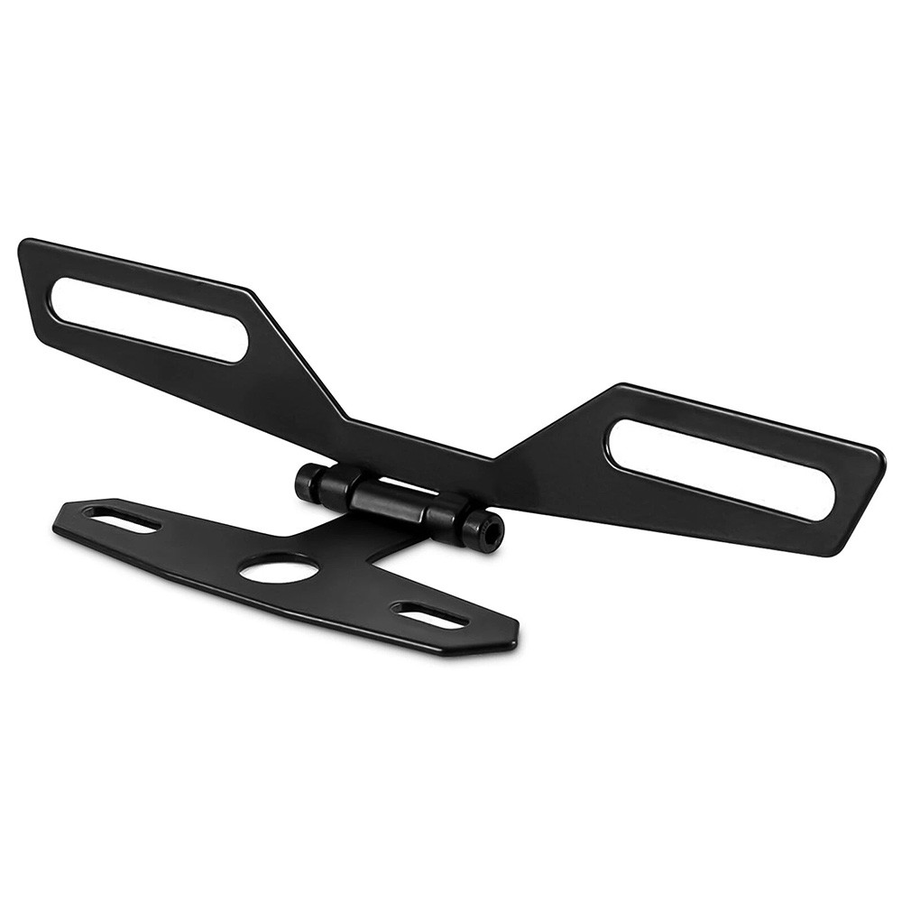 Bracket Mount Adjustable Folding Motorcycle License Plate Holder Rear Tail Light