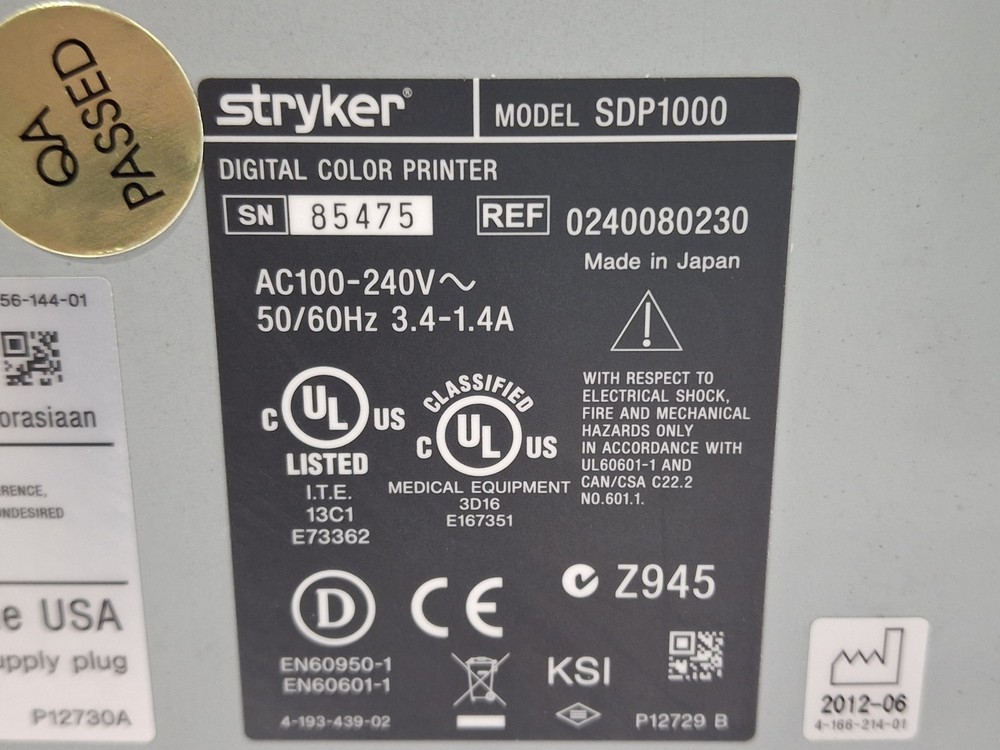 Stryker SDP1000 Digital Color Printer