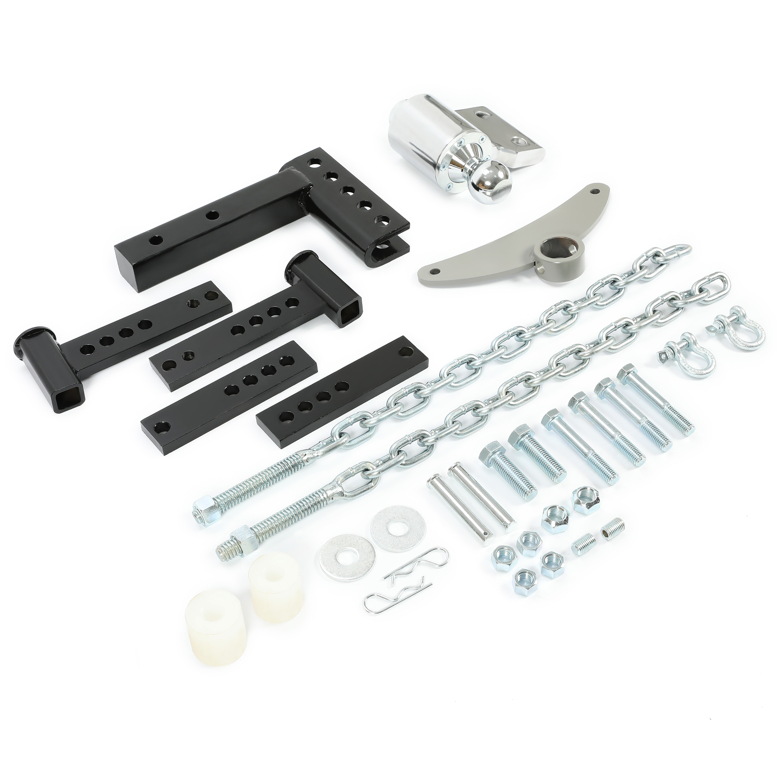 Powder Coated & Chrome Weight Distribution Hitch For 4" drop/rise 2-5/16" ball