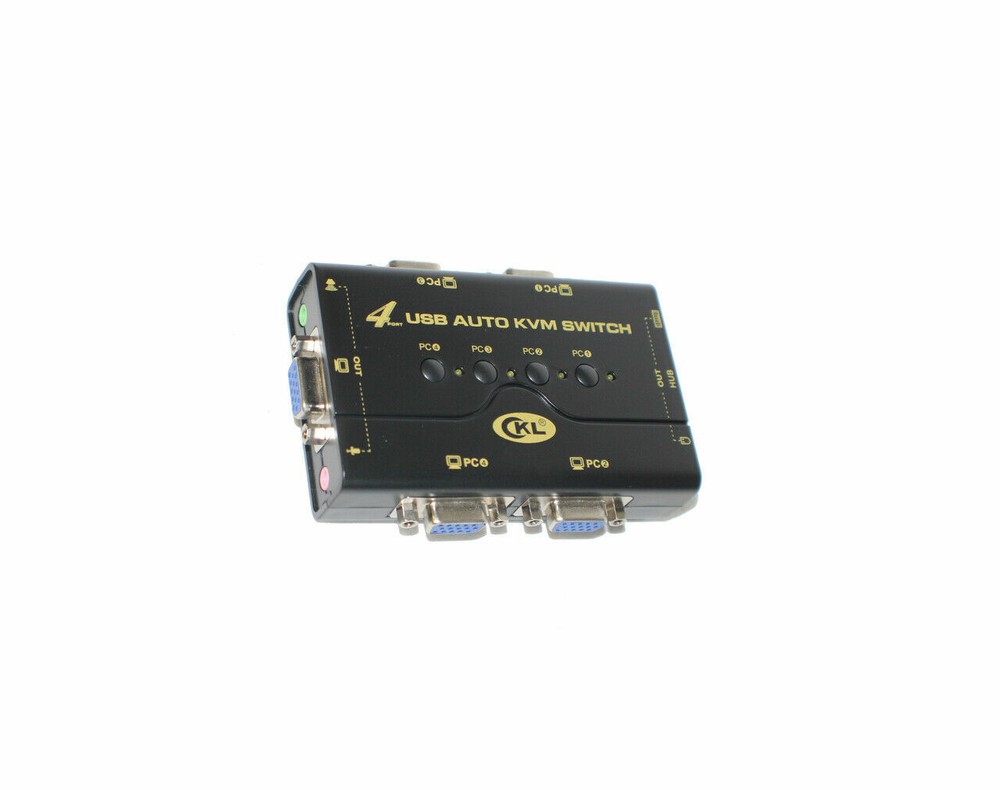 CKL 4 Port USB KVM Switch New S12