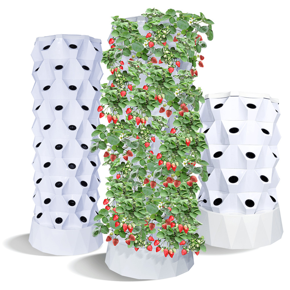 Aeroponics Growing Kit 40/80 Pots Vertical Hydroponics Garden Tower Grow System