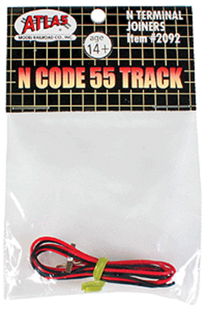 N Atlas #2092 Code 55 Terminal Rail Joiners - 1 Pair