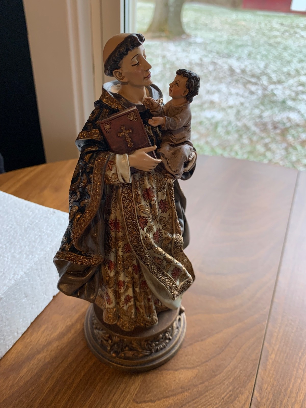 Saint Anthony of Padua Statue Figure Christian Devotional Resin Milagros Sacred