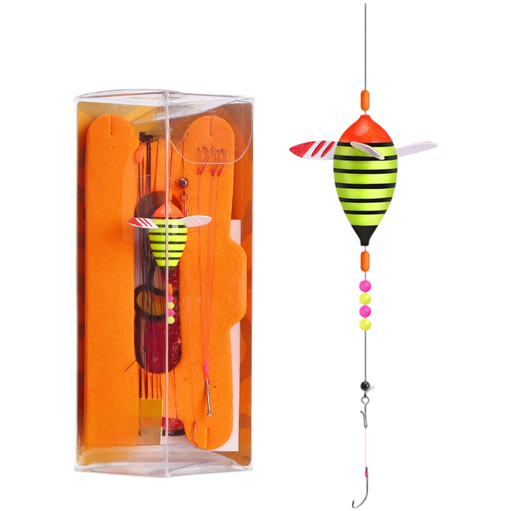 Fishing Float and Tackle Set for Small Fish with Easy Depth Adjustment Feature