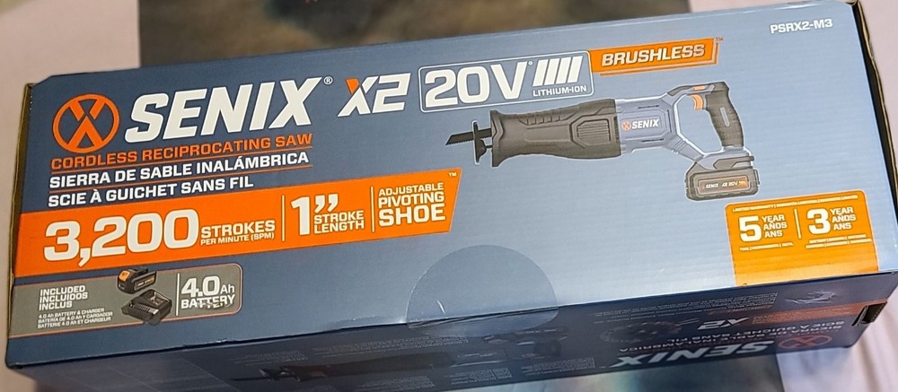 Max Compact Reciprocating Saw Kit Variable Speed X2 20V LED Light Charger