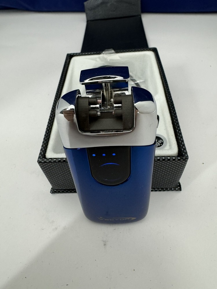 Vector ELECTRON - Arc "Flame" Sensor Ignition Cigar Lighter - Blue - New