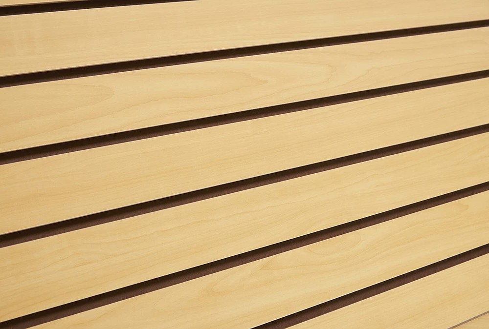 2 Slatwall Easy Panels 4' x 2' Horizontal Maple Fiberboard Panel