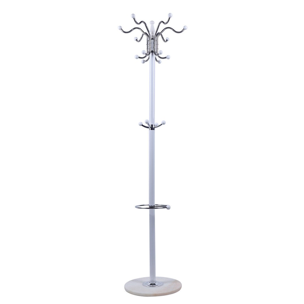 Coat Rack 16 Hook 4 Level Hat Jacket Stand Tree Holder Hanger Rack Marble Base