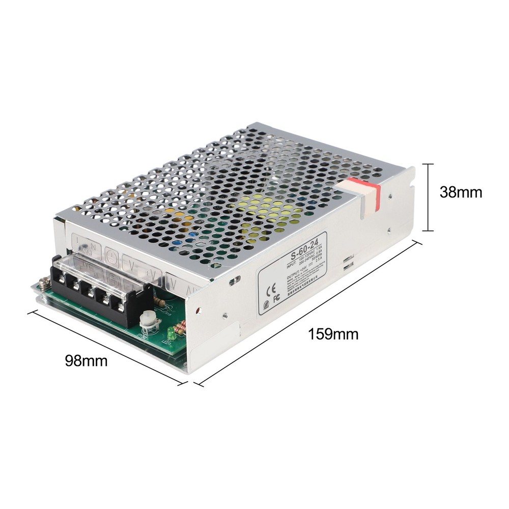 24V 2 5A Switching Power Supply 60W for Security Cameras and 3D Printers