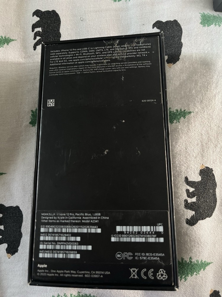 Apple iPhone 12 Pro Max Pacific Blue 128 GB EMPTY BOX ONLY