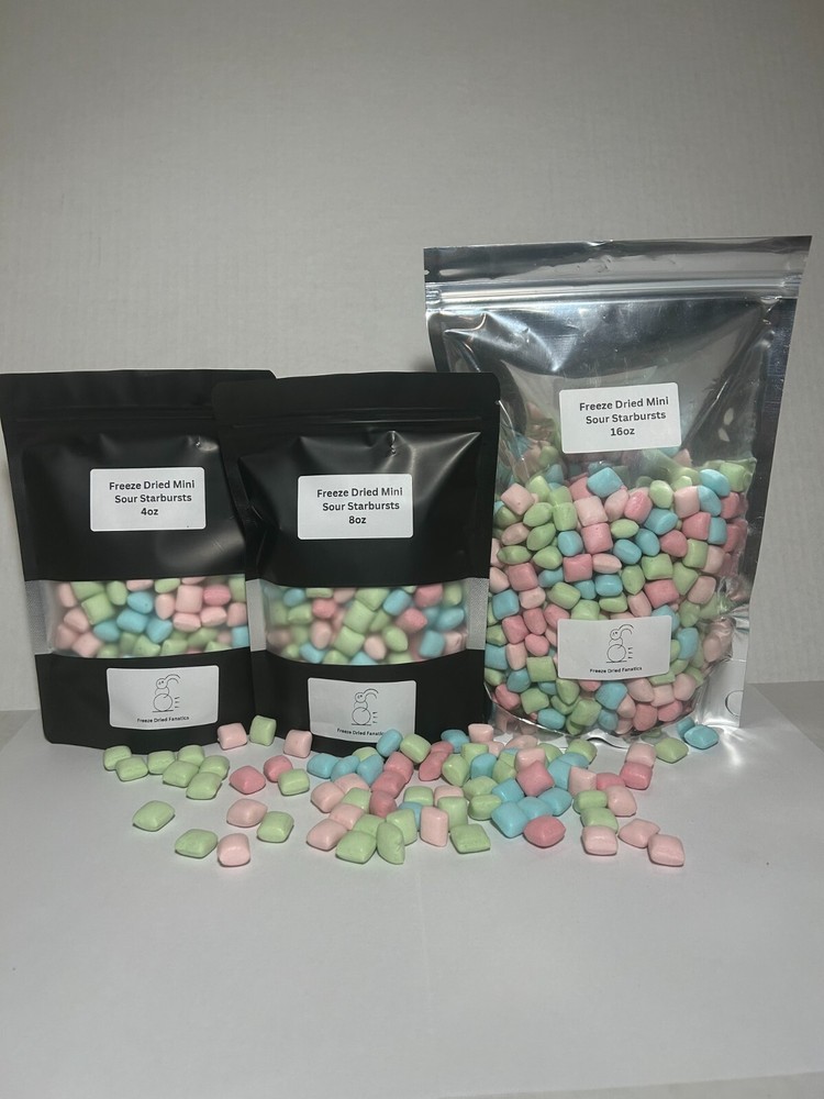 Freeze Dried Mini Sour Starbursts Candy *Pick Size* Made Fresh