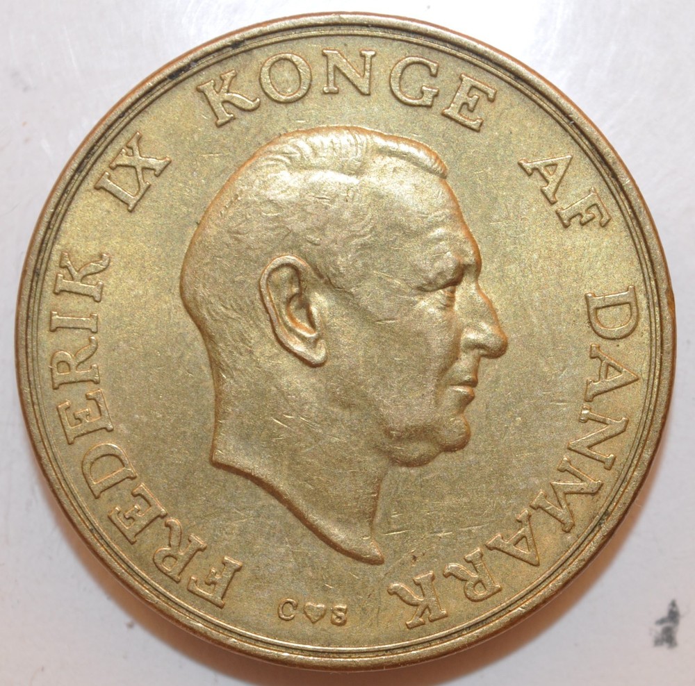 1956 two kroner Denmark coin