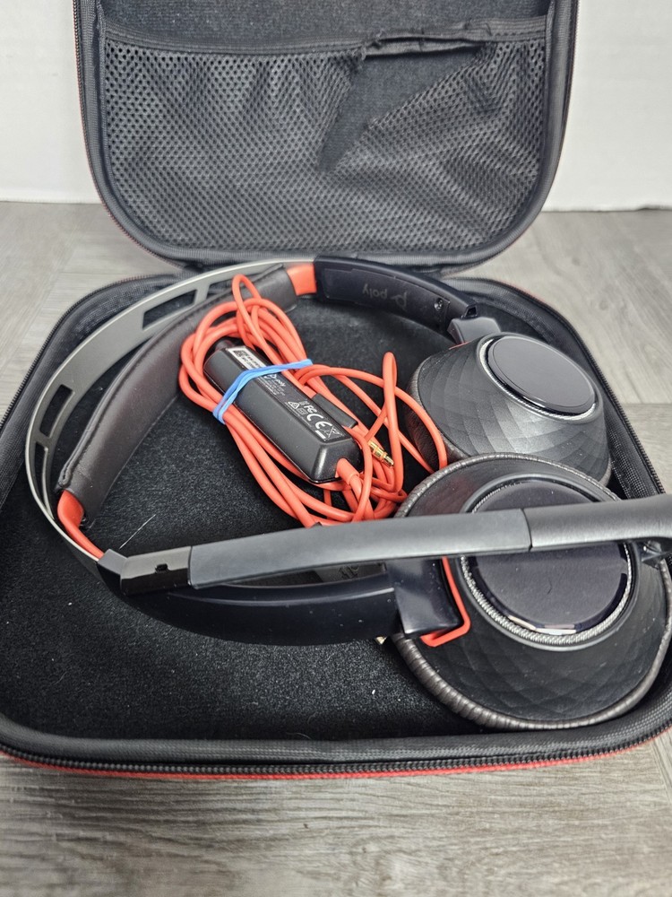Plantronics Poly Blackwire 5220 Stereo USB Wired Headset With Mic & Case*Tested*