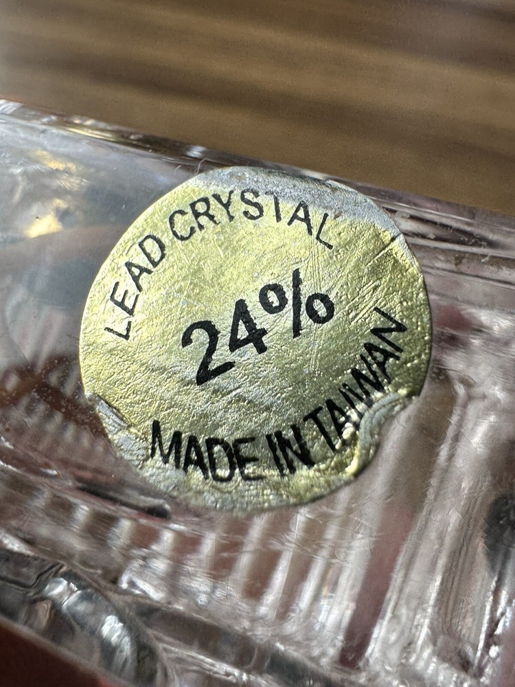 Lead Crystal Clock Read Description