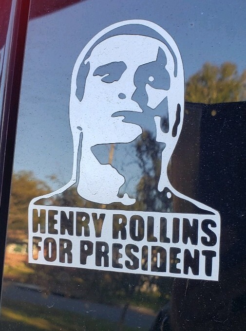 Henry rollins for president vinyl decal
