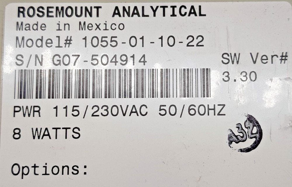 Rosemount Analytical 1055-01-10-22 Conductivity Analyzer