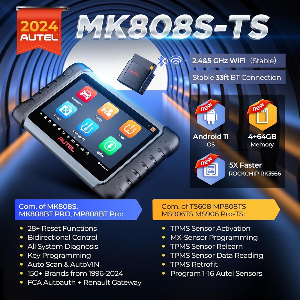 2024 Autel MK808S-TS Full TPMS Diagnostic Scanner MX808S-TS TPMS Programming