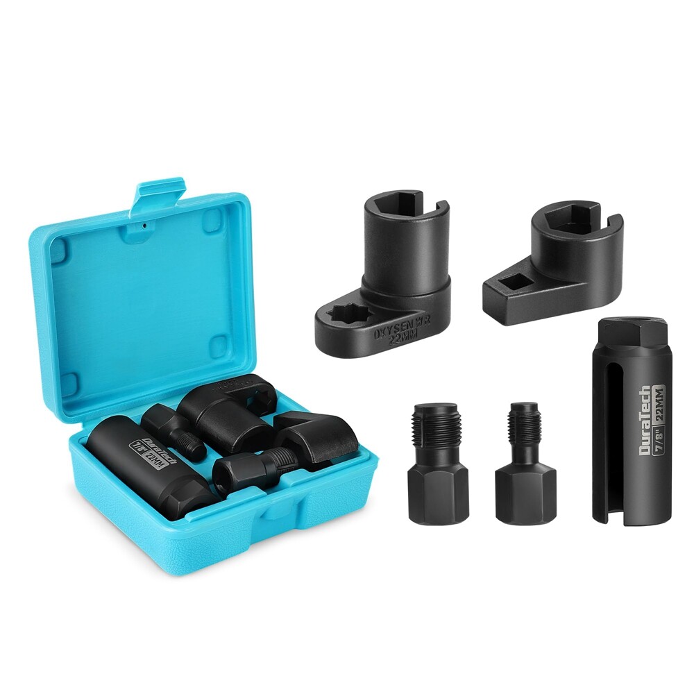 DURATECH 5PCS O2 Oxygen Sensor Socket Thread Chaser Oxygen Sensor Wrench Remover
