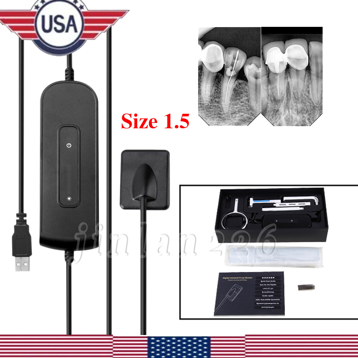 Intra Oral Rayos X Dental ray Sensor With SoftwareImage Sensor Size 2