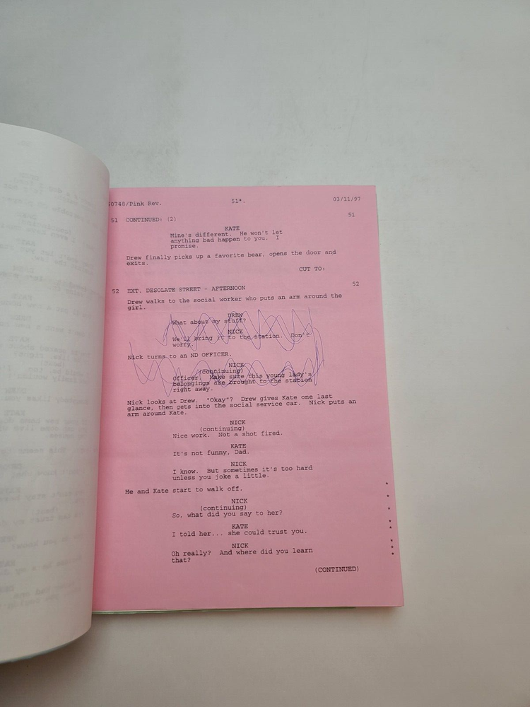 MOLONEY / David Ehrman 1997 TV Script, Peter Strauss "The Ripple Effect"