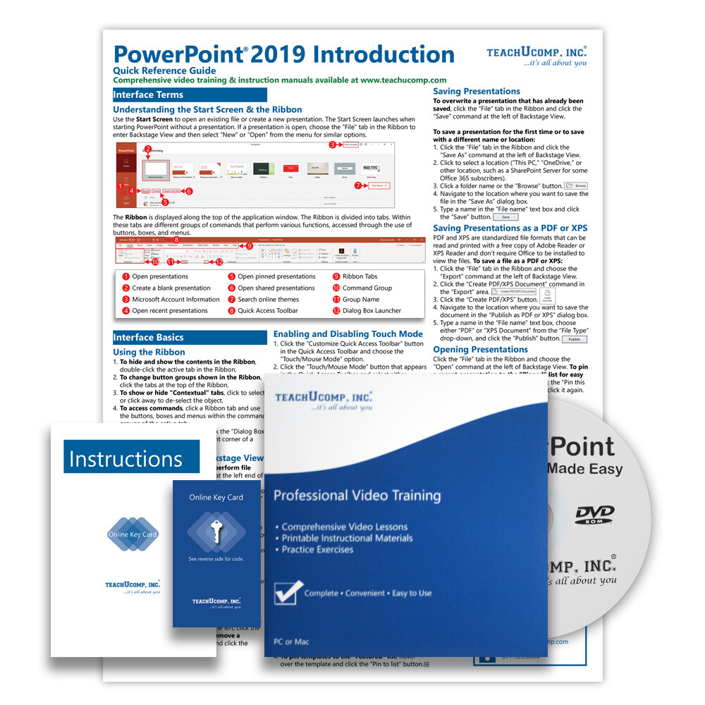 MICROSOFT POWERPOINT 2019 DELUXE Training Tutorial Course and Reference Guide