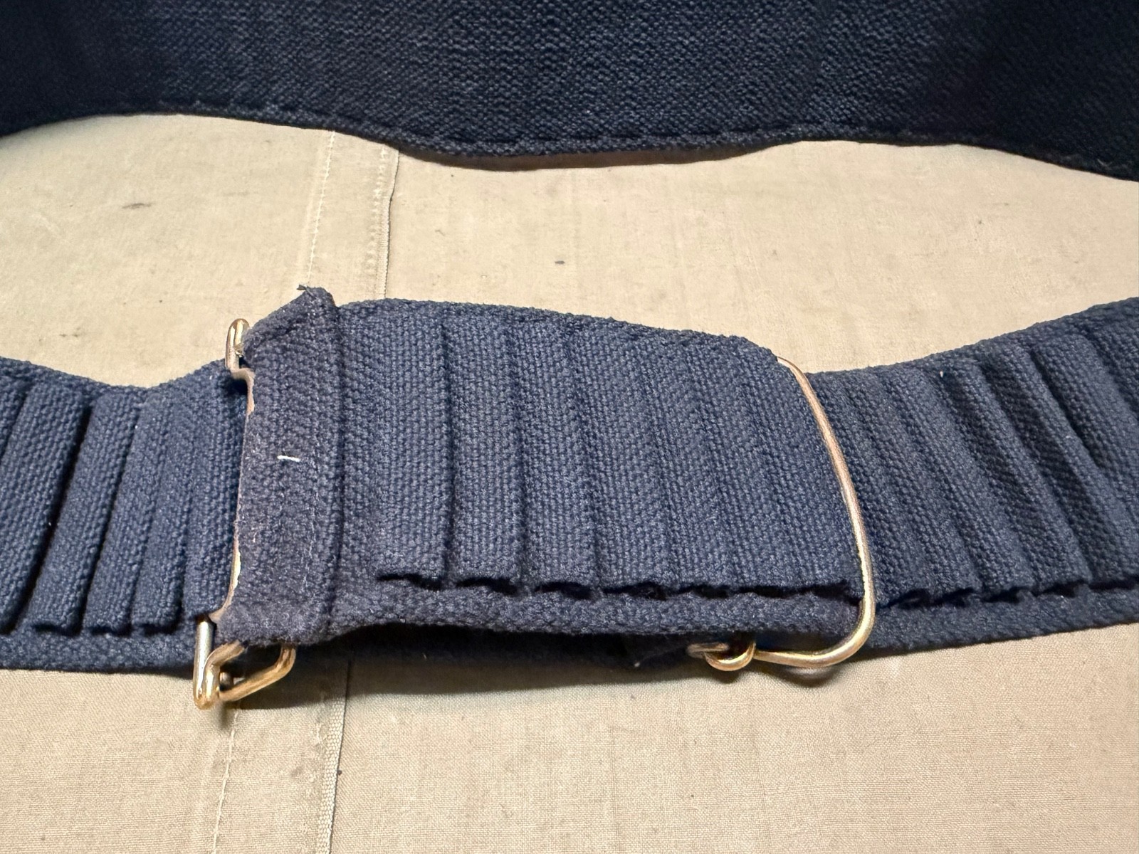 ORIGINAL SPANISH AM WAR US ARMY INFANTRY KRAG RIFLE MILLS AMMO BELT-BLUE WEBBING