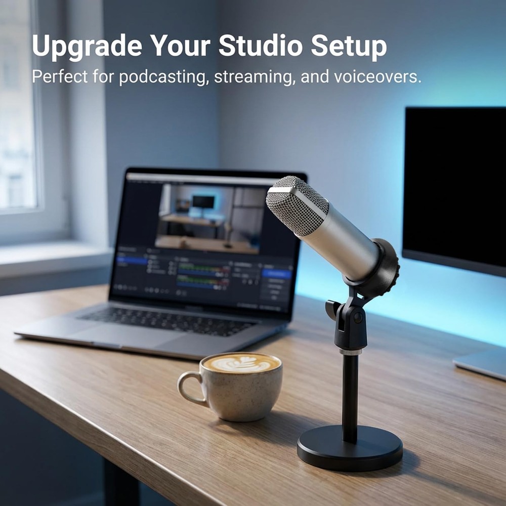 Microphone Holder for Mic Stand Condenser Mic Shock Mount Standard Interface ...