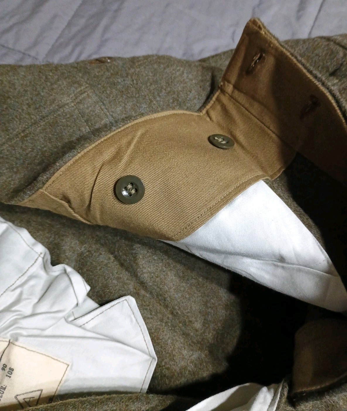 VTG French Army Green Wool Field Pants 1953 Francois Heynen Vestimentaire No 14