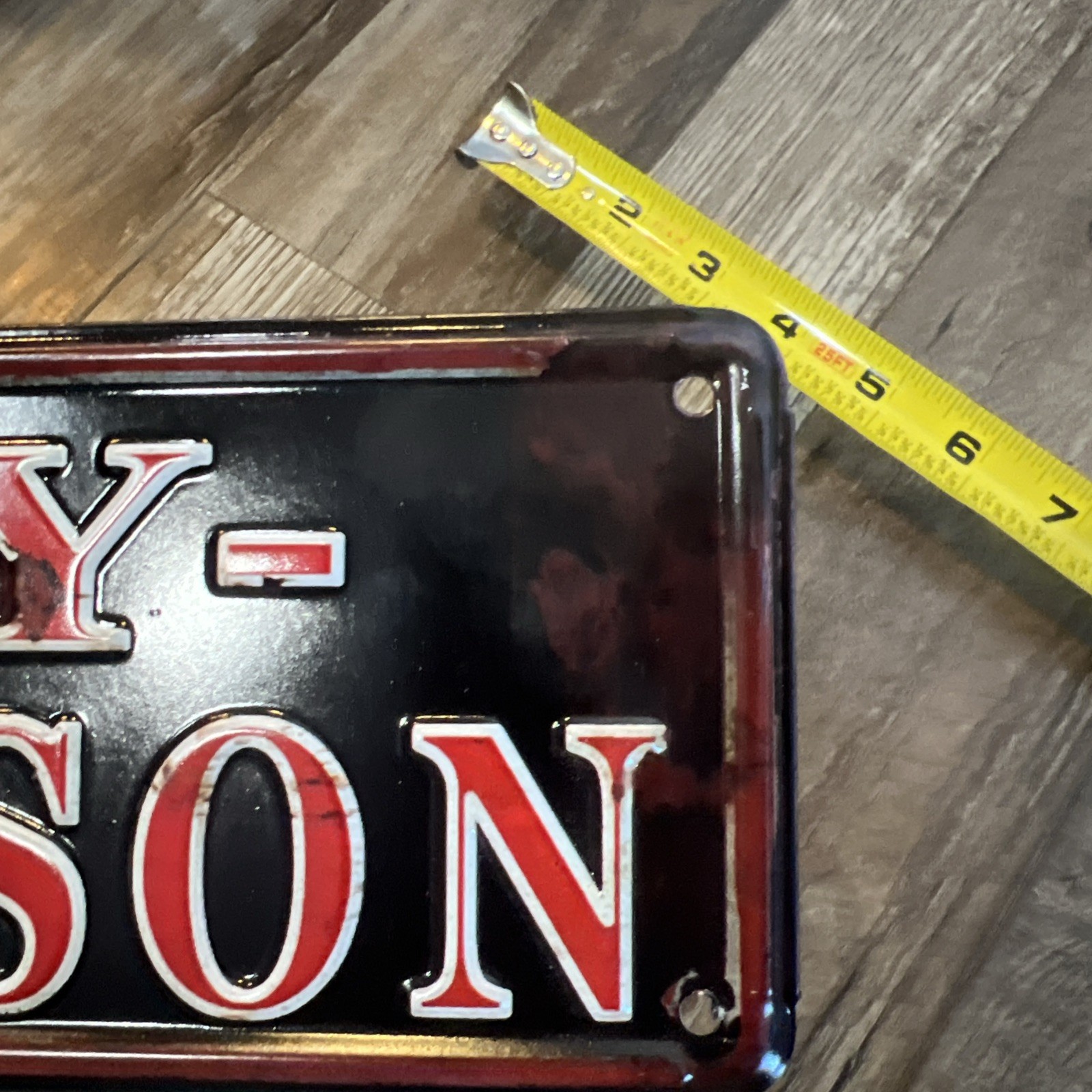 Harley Davidson Sign 3&1/4” By 11&3/4” New With Weathered Look