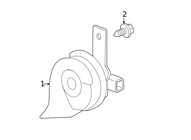 Genuine GM Low Note Horn 85011835