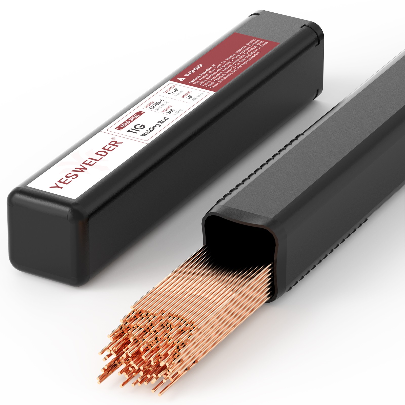 Mild Steel ER70S-6 TIG Welding Filler Rod 1/16" 3/32" 1/8" x 16" 5LBS