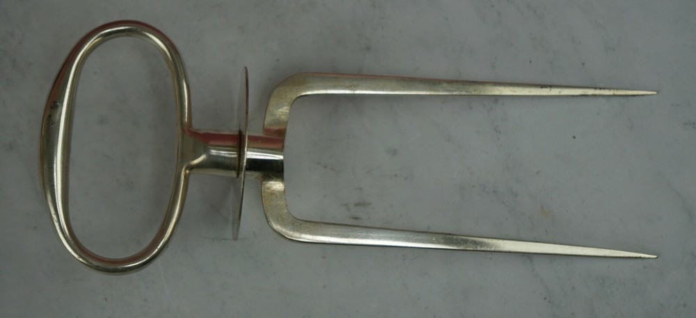 Vintage Turkey Fork With Silverplate Handle Thanksgiving Utensil