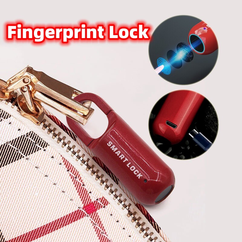 Smart Fingerprint Lock Digital Code Electronic USB Rechargeable AntiTheft Safety